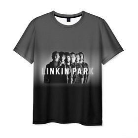 Мужская футболка 3D с принтом Группа Linkin Park в Петрозаводске, 100% полиэфир | прямой крой, круглый вырез горловины, длина до линии бедер | bennington | chester | linkin park | альтернативный | беннингтон | группа | ленкин | линкин | майк | метал | музыкант | ню | нюметал | парк | певец | рок | рэп | честер | электроник