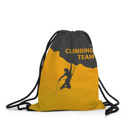 Рюкзак-мешок 3D с принтом climbing в Петрозаводске, 100% полиэстер | плотность ткани — 200 г/м2, размер — 35 х 45 см; лямки — толстые шнурки, застежка на шнуровке, без карманов и подкладки | Тематика изображения на принте: adrenaline | extreme | hiking | mountaineering | mountains | risk | rock climb | rocks | sport | адреналин | альпинизм | высота | горы | риск | скалолазание | скалы | спорт | туризм | экстрим