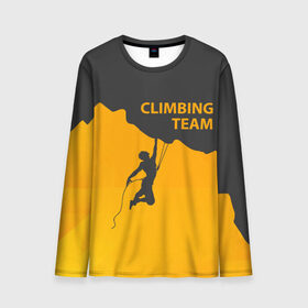 Мужской лонгслив 3D с принтом climbing в Петрозаводске, 100% полиэстер | длинные рукава, круглый вырез горловины, полуприлегающий силуэт | adrenaline | extreme | hiking | mountaineering | mountains | risk | rock climb | rocks | sport | адреналин | альпинизм | высота | горы | риск | скалолазание | скалы | спорт | туризм | экстрим