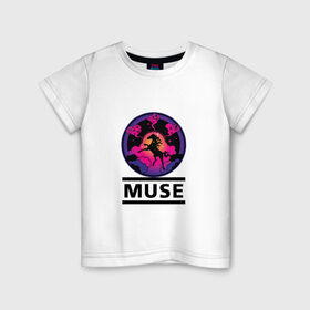 Детская футболка хлопок с принтом Muse в Петрозаводске, 100% хлопок | круглый вырез горловины, полуприлегающий силуэт, длина до линии бедер | 