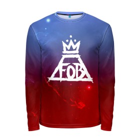 Мужской лонгслив 3D с принтом FALL OUT BOY SPACE COLLECTION в Петрозаводске, 100% полиэстер | длинные рукава, круглый вырез горловины, полуприлегающий силуэт | fall out boy | logo | music | pop | rock | альтернатива | металл | музыка | музыкальный | поп | рок