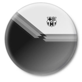 Значок с принтом FC Barcelona в Петрозаводске,  металл | круглая форма, металлическая застежка в виде булавки | Тематика изображения на принте: barcelona | football | logo | spain | sport | арт | барселона | испания | лига | лого | спорт | текстура | фк | футбол | футбольный клуб | эмблема