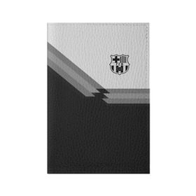 Обложка для паспорта матовая кожа с принтом FC Barcelona в Петрозаводске, натуральная матовая кожа | размер 19,3 х 13,7 см; прозрачные пластиковые крепления | barcelona | football | logo | spain | sport | арт | барселона | испания | лига | лого | спорт | текстура | фк | футбол | футбольный клуб | эмблема