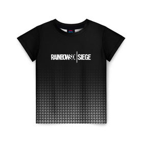 Детская футболка 3D с принтом RAINBOW SIX SIEGE в Петрозаводске, 100% гипоаллергенный полиэфир | прямой крой, круглый вырез горловины, длина до линии бедер, чуть спущенное плечо, ткань немного тянется | rainbow | rainbow six | siege | six | игры | шутер