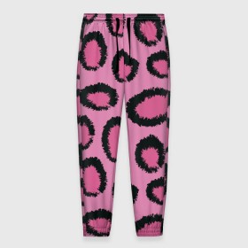 Мужские брюки 3D с принтом Розовый гепард в Петрозаводске, 100% полиэстер | манжеты по низу, эластичный пояс регулируется шнурком, по бокам два кармана без застежек, внутренняя часть кармана из мелкой сетки | африка | животное | леопард