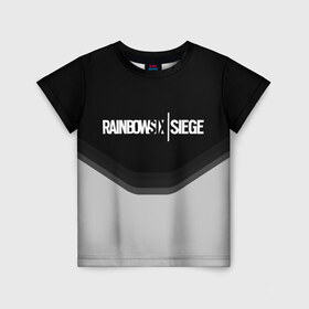 Детская футболка 3D с принтом RAINBOW SIX SIEGE в Петрозаводске, 100% гипоаллергенный полиэфир | прямой крой, круглый вырез горловины, длина до линии бедер, чуть спущенное плечо, ткань немного тянется | 