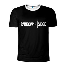 Мужская футболка 3D спортивная с принтом RAINBOW SIX SIEGE в Петрозаводске, 100% полиэстер с улучшенными характеристиками | приталенный силуэт, круглая горловина, широкие плечи, сужается к линии бедра | Тематика изображения на принте: rainbow | rainbow six | siege | six | игры | шутер