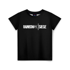 Детская футболка 3D с принтом RAINBOW SIX SIEGE в Петрозаводске, 100% гипоаллергенный полиэфир | прямой крой, круглый вырез горловины, длина до линии бедер, чуть спущенное плечо, ткань немного тянется | rainbow | rainbow six | siege | six | игры | шутер