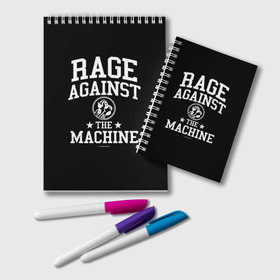 Блокнот с принтом Rage Against the Machine в Петрозаводске, 100% бумага | 48 листов, плотность листов — 60 г/м2, плотность картонной обложки — 250 г/м2. Листы скреплены удобной пружинной спиралью. Цвет линий — светло-серый
 | Тематика изображения на принте: rage against the machine | альтернативный | америка | американская рок группа | брэд уилк | жанр | зак де ла роча | калифорния | лос анджелес | метал | музыка | ню метал | рок | рэп метал | рэп рок | рэпкор | сша