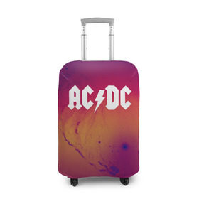 Чехол для чемодана 3D с принтом AC DC COLLECTION SPACE EDITION в Петрозаводске, 86% полиэфир, 14% спандекс | двустороннее нанесение принта, прорези для ручек и колес | ac dc | logo | music | pop | rock | usa | альтернатива | металл | музыка | музыкальный | поп | рок