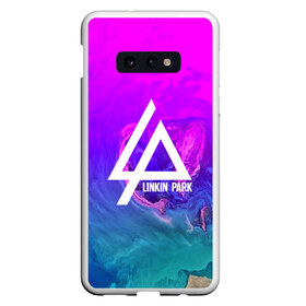 Чехол для Samsung S10E с принтом LINKIN PARK 2018 MUSIC PLANET в Петрозаводске, Силикон | Область печати: задняя сторона чехла, без боковых панелей | linkin park | logo | music | pop | rock | альтернатива | металл | музыка | музыкальный | поп | рок