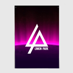 Постер с принтом LINKIN PARK MUSIC в Петрозаводске, 100% бумага
 | бумага, плотность 150 мг. Матовая, но за счет высокого коэффициента гладкости имеет небольшой блеск и дает на свету блики, но в отличии от глянцевой бумаги не покрыта лаком | linkin park | logo | music | pop | rock | альтернатива | металл | музыка | музыкальный | поп | рок | честер беннингтон