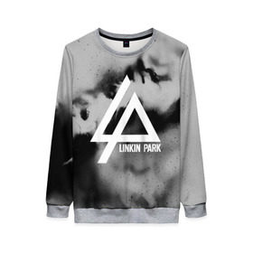 Женский свитшот 3D с принтом LINKIN PARK GRAY ABSTRACT ROCK в Петрозаводске, 100% полиэстер с мягким внутренним слоем | круглый вырез горловины, мягкая резинка на манжетах и поясе, свободная посадка по фигуре | linkin park | logo | music | pop | rock | альтернатива | металл | музыка | музыкальный | поп | рок | честер беннингтон