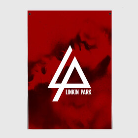 Постер с принтом LINKIN PARK COLOR RED MUSIC в Петрозаводске, 100% бумага
 | бумага, плотность 150 мг. Матовая, но за счет высокого коэффициента гладкости имеет небольшой блеск и дает на свету блики, но в отличии от глянцевой бумаги не покрыта лаком | linkin park | logo | music | pop | rock | альтернатива | металл | музыка | музыкальный | поп | рок | честер беннингтон