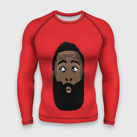 Мужской рашгард 3D с принтом James Harden в Петрозаводске,  |  | 13 | fear the beard | houston rockets | mvp | nba | баскетбол | джеймс харден | нба | хьюстон рокетс