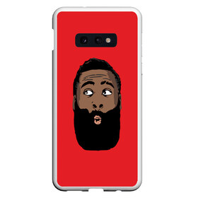 Чехол для Samsung S10E с принтом James Harden в Петрозаводске, Силикон | Область печати: задняя сторона чехла, без боковых панелей | Тематика изображения на принте: 13 | fear the beard | houston rockets | mvp | nba | баскетбол | джеймс харден | нба | хьюстон рокетс