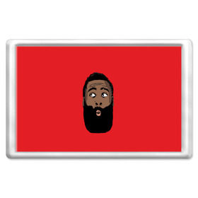 Магнит 45*70 с принтом James Harden в Петрозаводске, Пластик | Размер: 78*52 мм; Размер печати: 70*45 | 13 | fear the beard | houston rockets | mvp | nba | баскетбол | джеймс харден | нба | хьюстон рокетс