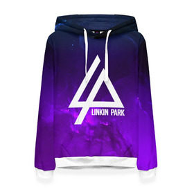 Женская толстовка 3D с принтом LINKIN PARK SPACE COLOR 2018 в Петрозаводске, 100% полиэстер  | двухслойный капюшон со шнурком для регулировки, мягкие манжеты на рукавах и по низу толстовки, спереди карман-кенгуру с мягким внутренним слоем. | linkin park | logo | music | pop | rock | альтернатива | металл | музыка | музыкальный | поп | рок | честер беннингтон