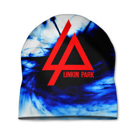 Шапка 3D с принтом LINKIN PARK BLUE SMOKE в Петрозаводске, 100% полиэстер | универсальный размер, печать по всей поверхности изделия | linkin park | logo | music | pop | rock | альтернатива | металл | музыка | музыкальный | поп | рок | честер беннингтон