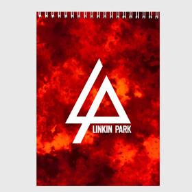 Скетчбук с принтом LINKIN PARK FIRE MUSIC 2018 в Петрозаводске, 100% бумага
 | 48 листов, плотность листов — 100 г/м2, плотность картонной обложки — 250 г/м2. Листы скреплены сверху удобной пружинной спиралью | linkin park | logo | music | pop | rock | альтернатива | металл | музыка | музыкальный | поп | рок | честер беннингтон