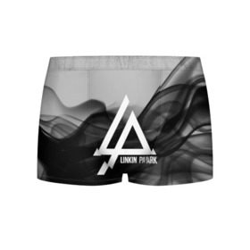 Мужские трусы 3D с принтом LINKIN PARK SMOKE GRAY 2018 в Петрозаводске, 50% хлопок, 50% полиэстер | классическая посадка, на поясе мягкая тканевая резинка | linkin park | logo | music | pop | rock | альтернатива | металл | музыка | музыкальный | поп | рок | честер беннингтон