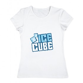 Женская футболка хлопок с принтом Ice Cube в Петрозаводске, 100% хлопок | прямой крой, круглый вырез горловины, длина до линии бедер, слегка спущенное плечо | hip hop | hiphop | ice cube | mc | n.w.a | rap | айс | гангса | джексон | западное побережье | куб | кубе | кубик льда | кьюб | мс | о ши | оши | реп | репер | речитатив | рэп | рэпер | хип | хипхоп | хоп