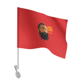 Флаг для автомобиля с принтом James Harden в Петрозаводске, 100% полиэстер | Размер: 30*21 см | fear the beard | houston rockets | nba | rise sports | баскетбол | джеймс харден | нба | хьюстон рокетс