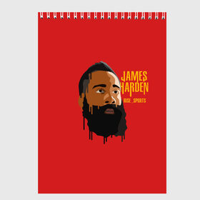 Скетчбук с принтом James Harden в Петрозаводске, 100% бумага
 | 48 листов, плотность листов — 100 г/м2, плотность картонной обложки — 250 г/м2. Листы скреплены сверху удобной пружинной спиралью | fear the beard | houston rockets | nba | rise sports | баскетбол | джеймс харден | нба | хьюстон рокетс