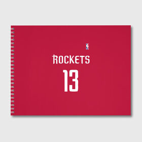 Альбом для рисования с принтом Houston Rockets в Петрозаводске, 100% бумага
 | матовая бумага, плотность 200 мг. | 13 | fear the beard | houston rockets | nba | rise sports | баскетбол | баскетбольная | джеймс харден | нба | номер | спортивная | форма | хьюстон рокетс