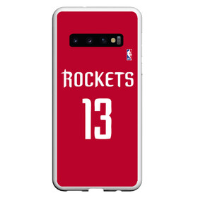 Чехол для Samsung Galaxy S10 с принтом Houston Rockets в Петрозаводске, Силикон | Область печати: задняя сторона чехла, без боковых панелей | Тематика изображения на принте: 13 | fear the beard | houston rockets | nba | rise sports | баскетбол | баскетбольная | джеймс харден | нба | номер | спортивная | форма | хьюстон рокетс