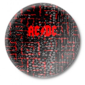 Значок с принтом AC DC inferno collection в Петрозаводске,  металл | круглая форма, металлическая застежка в виде булавки | 