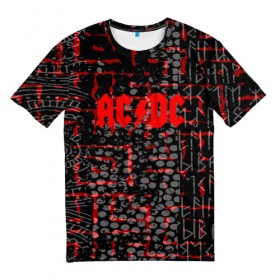 Мужская футболка 3D с принтом AC DC inferno collection в Петрозаводске, 100% полиэфир | прямой крой, круглый вырез горловины, длина до линии бедер | Тематика изображения на принте: 