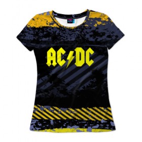 Женская футболка 3D с принтом AC DC STREET COLLECTION в Петрозаводске, 100% полиэфир ( синтетическое хлопкоподобное полотно) | прямой крой, круглый вырез горловины, длина до линии бедер | ac dc | logo | music | pop | rock | альтернатива | металл | музыка | музыкальный | поп | рок