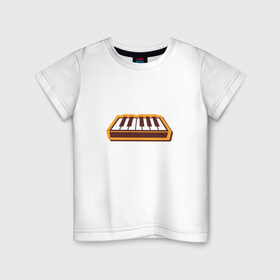 Детская футболка хлопок с принтом Клавиатура в Петрозаводске, 100% хлопок | круглый вырез горловины, полуприлегающий силуэт, длина до линии бедер | 