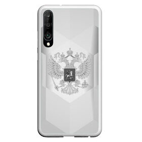 Чехол для Honor P30 с принтом RUSSIA - Black Collection в Петрозаводске, Силикон | Область печати: задняя сторона чехла, без боковых панелей | Тематика изображения на принте: russia | герб | двуглавый орел | россия | триколор