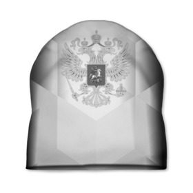 Шапка 3D с принтом RUSSIA - Black Collection в Петрозаводске, 100% полиэстер | универсальный размер, печать по всей поверхности изделия | russia | герб | двуглавый орел | россия | триколор