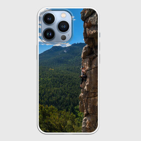 Чехол для iPhone 13 Pro с принтом climbing в Петрозаводске,  |  | adrenaline | extreme | hiking | mountaineering | mountains | risk | rock climb | rocks | sport | адреналин | альпинизм | высота | горы | риск | скалолазание | скалы | спорт | туризм | экстрим