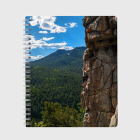 Тетрадь с принтом climbing в Петрозаводске, 100% бумага | 48 листов, плотность листов — 60 г/м2, плотность картонной обложки — 250 г/м2. Листы скреплены сбоку удобной пружинной спиралью. Уголки страниц и обложки скругленные. Цвет линий — светло-серый
 | Тематика изображения на принте: adrenaline | extreme | hiking | mountaineering | mountains | risk | rock climb | rocks | sport | адреналин | альпинизм | высота | горы | риск | скалолазание | скалы | спорт | туризм | экстрим