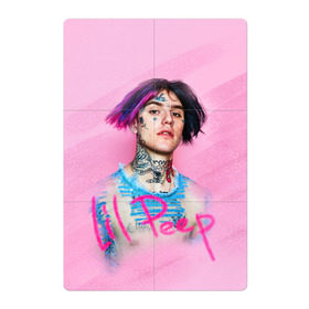 Магнитный плакат 2Х3 с принтом Lil Pink в Петрозаводске, Полимерный материал с магнитным слоем | 6 деталей размером 9*9 см | lil peep | rap | густав ор | лил пип | рэп