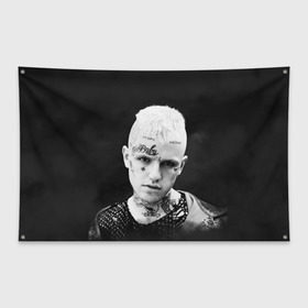 Флаг-баннер с принтом Rip Peep в Петрозаводске, 100% полиэстер | размер 67 х 109 см, плотность ткани — 95 г/м2; по краям флага есть четыре люверса для крепления | lil peep | rap | густав ор | лил пип | рэп