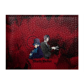 Обложка для студенческого билета с принтом Темный дворецкий в Петрозаводске, натуральная кожа | Размер: 11*8 см; Печать на всей внешней стороне | anime | black butler | manga | аниме | демон | манга | сиэль фантомхайв | яна тобосо