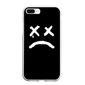 Чехол для iPhone 7Plus/8 Plus матовый с принтом LiL PEEP RIP в Петрозаводске, Силикон | Область печати: задняя сторона чехла, без боковых панелей | band | cry baby | emo | lil peep | music | musician | rap | smile | swag | tear | музыка | музыкант | нытик | рэп | сваг | слеза | смайлик | эмо