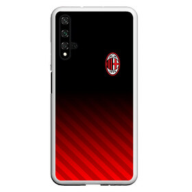 Чехол для Honor 20 с принтом AC MILAN в Петрозаводске, Силикон | Область печати: задняя сторона чехла, без боковых панелей | ac milan | fc | fc milan | football | milan | soccer | белый | клуб | красный | милан | спорт | спортивные | фк | футбол | цвет.логотип | черный | эмблема