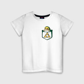 Детская футболка хлопок с принтом Трифорс в Петрозаводске, 100% хлопок | круглый вырез горловины, полуприлегающий силуэт, длина до линии бедер | Тематика изображения на принте: legend of zelda | link | зельда | линк