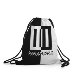 Рюкзак-мешок 3D с принтом Paramore в Петрозаводске, 100% полиэстер | плотность ткани — 200 г/м2, размер — 35 х 45 см; лямки — толстые шнурки, застежка на шнуровке, без карманов и подкладки | paramore | альтернативный | группа | джош фарро | зак фарро | панк | панкрок | пара море | парамор | парамора | параморе | парморе | поп | поппанк | попрок | рок | тейлор йорк | хейли уильямс