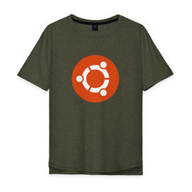Мужская футболка хлопок Oversize с принтом Ubuntu OS в Петрозаводске, 100% хлопок | свободный крой, круглый ворот, “спинка” длиннее передней части | ubuntu | убунта | убунту