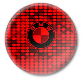 Значок с принтом bmw sport collection red style в Петрозаводске,  металл | круглая форма, металлическая застежка в виде булавки | Тематика изображения на принте: 
