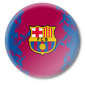 Значок с принтом FC Barca 2018 Original в Петрозаводске,  металл | круглая форма, металлическая застежка в виде булавки | fc | fc barcelona | fcb | барселона | спорт | спортивные | фк | футбол | футбольный клуб