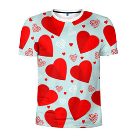 Мужская футболка 3D спортивная с принтом С днем святого Валентина в Петрозаводске, 100% полиэстер с улучшенными характеристиками | приталенный силуэт, круглая горловина, широкие плечи, сужается к линии бедра | 14 | love | валентин | губы | день | любовь | подарок | поцелуй | сердце | страсть | февраль