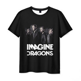 Мужская футболка 3D с принтом Группа Imagine Dragons в Петрозаводске, 100% полиэфир | прямой крой, круглый вырез горловины, длина до линии бедер | альтернативный | американская | группа | драгонс | имеджин | инди | индирок | поп | рок | электроник